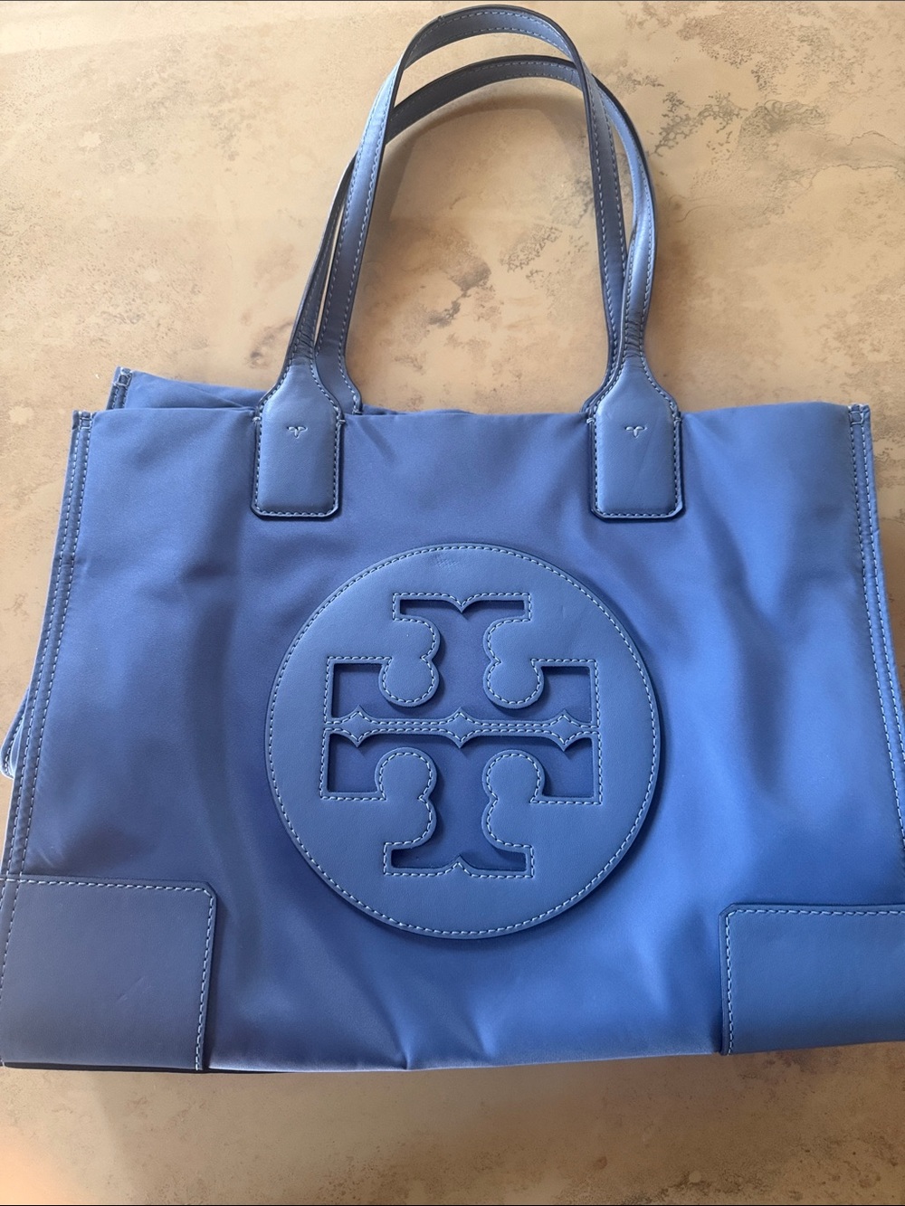 Tory Burch Periwinkle Logo Nylon Tote